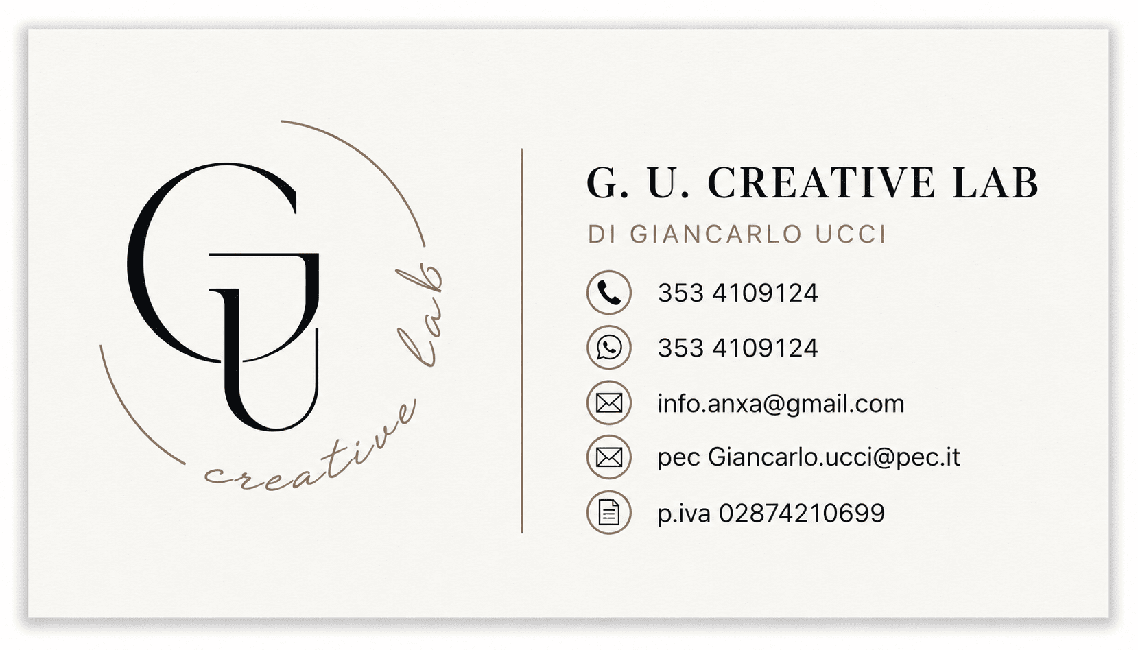 Biglietto G.U. Creative Lab